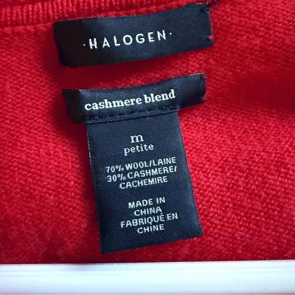 Halogen cashmere wool blend tunic sweater